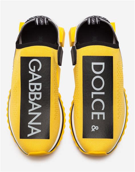 dolce and gabbana yellow sneakers